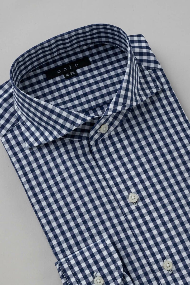 ワイシャツ 8045-X01B-NAVY-衿3