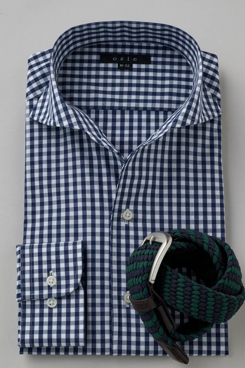 ワイシャツ 8045-X01B-NAVY-コーディネートイメージ