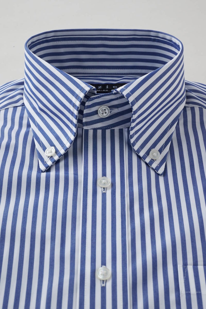 ワイシャツ 8009-X02A-NAVY-衿1