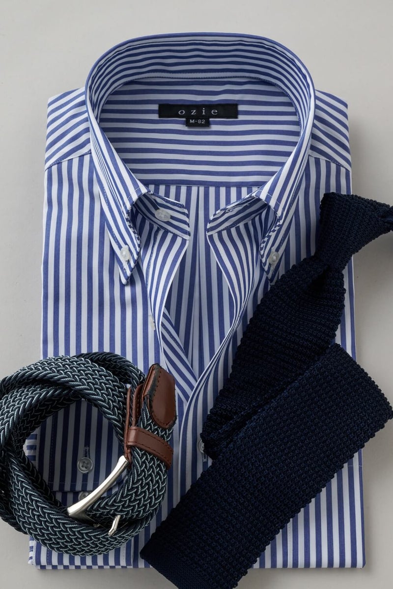 ワイシャツ 8009-X02A-NAVY-コーディネートイメージ