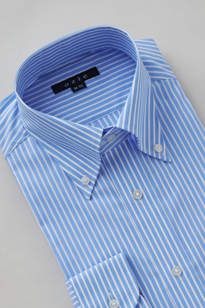 ワイシャツ 8009-X02B-BLUE-衿3