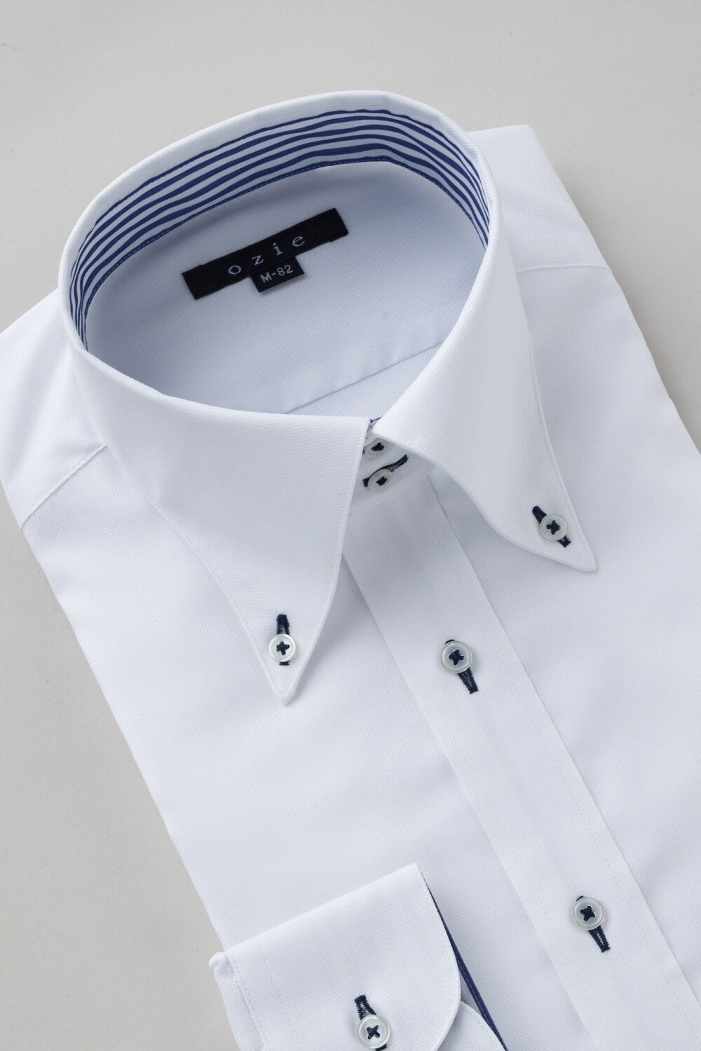 ワイシャツ 8065B-X02A-WHITE-衿3