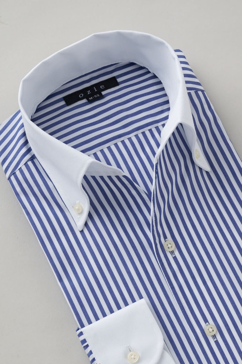 ワイシャツ 8044CL-X02A-NAVY-衿2