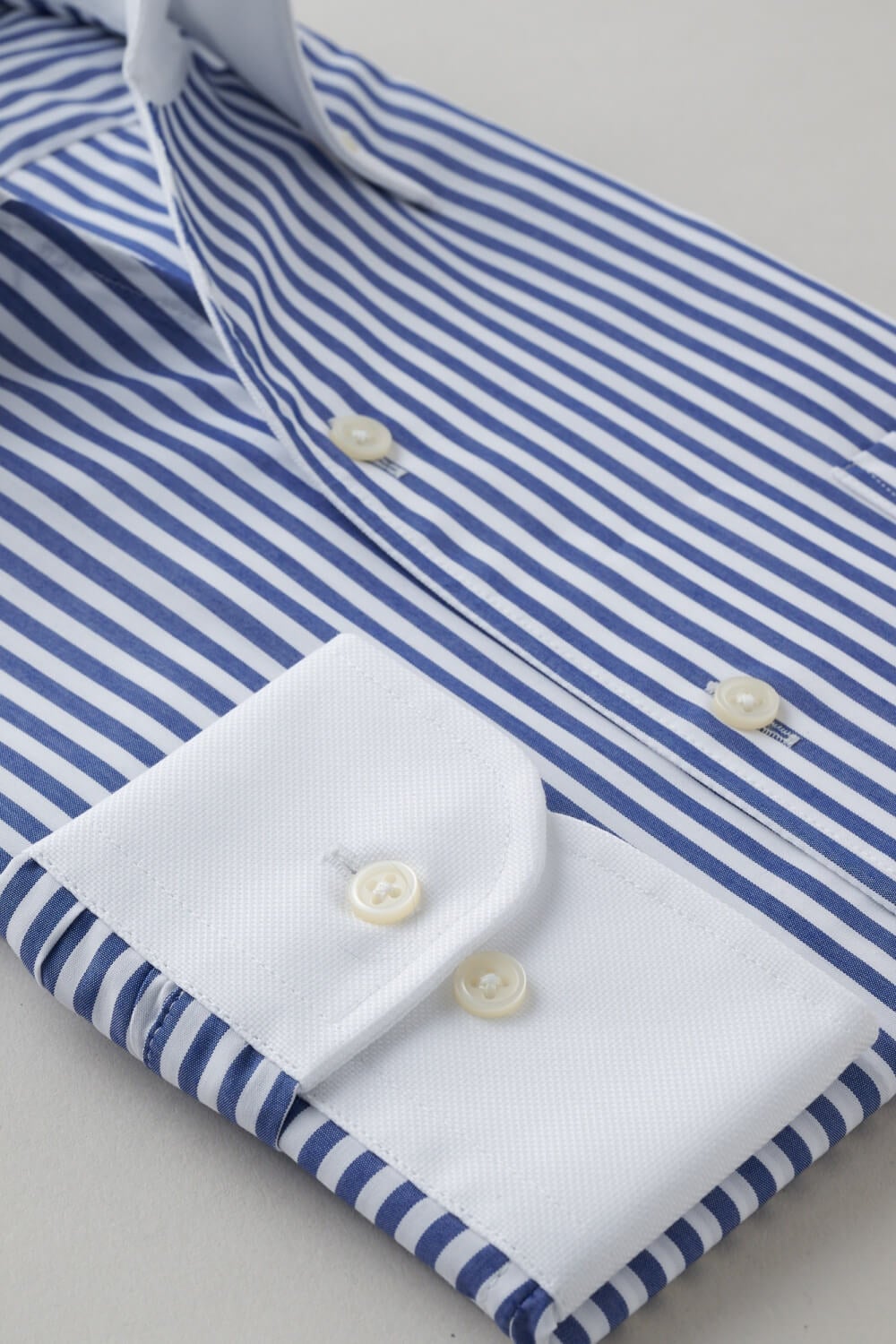 ワイシャツ 8044CL-X02A-NAVY-カフス