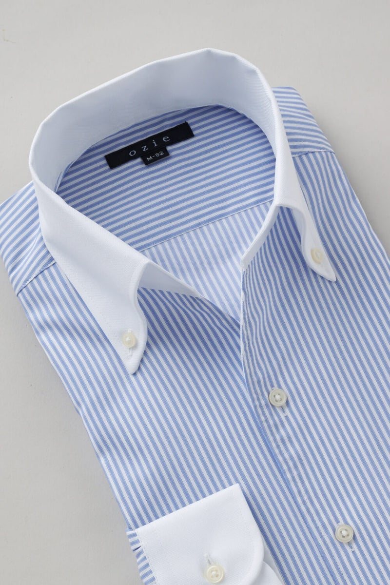 ワイシャツ 8044CL-X02B-SAX-衿2