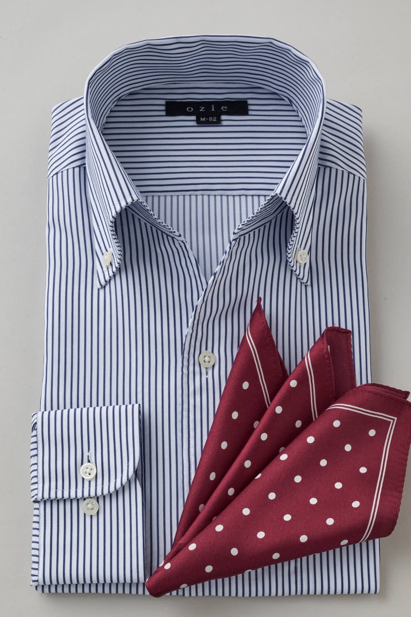 ワイシャツ 8044-X02F-NAVY-コーディネートイメージ