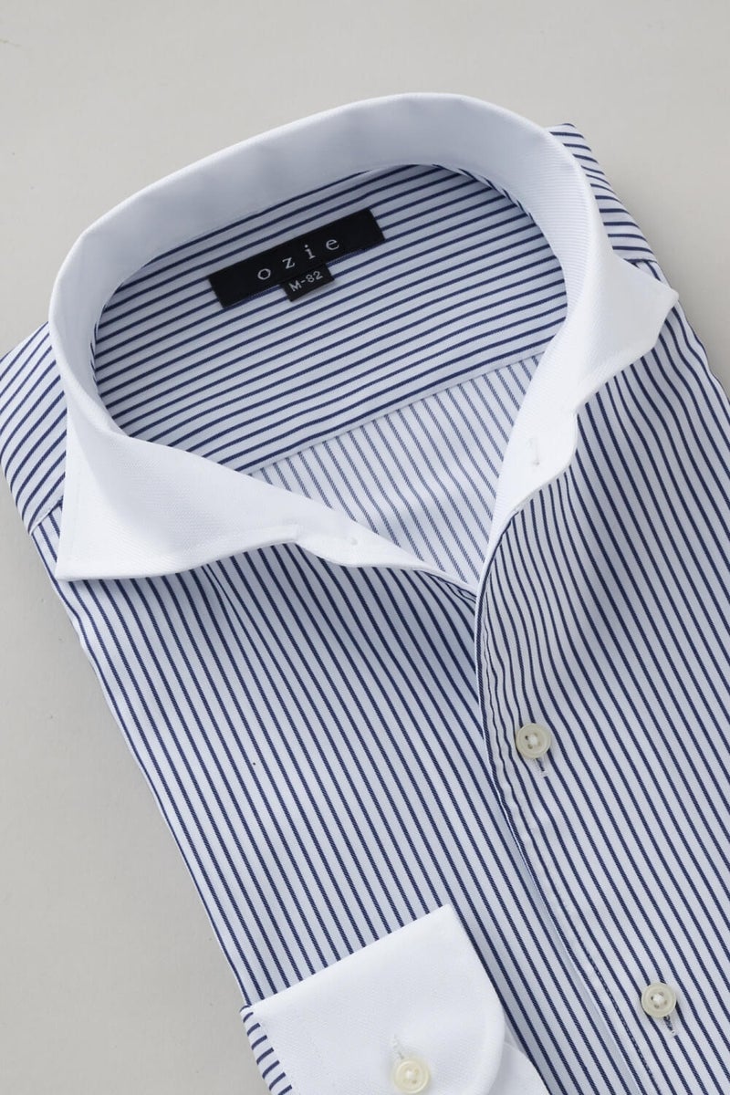 ワイシャツ 8045CL-X02A-NAVY-衿1