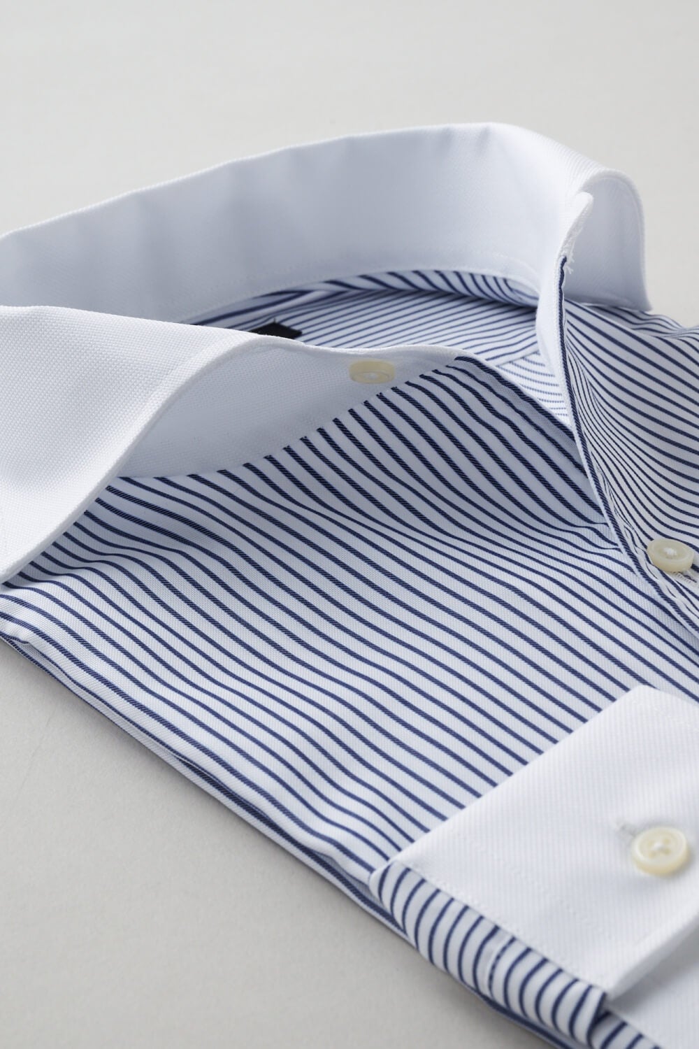 ワイシャツ 8045CL-X02A-NAVY-衿2