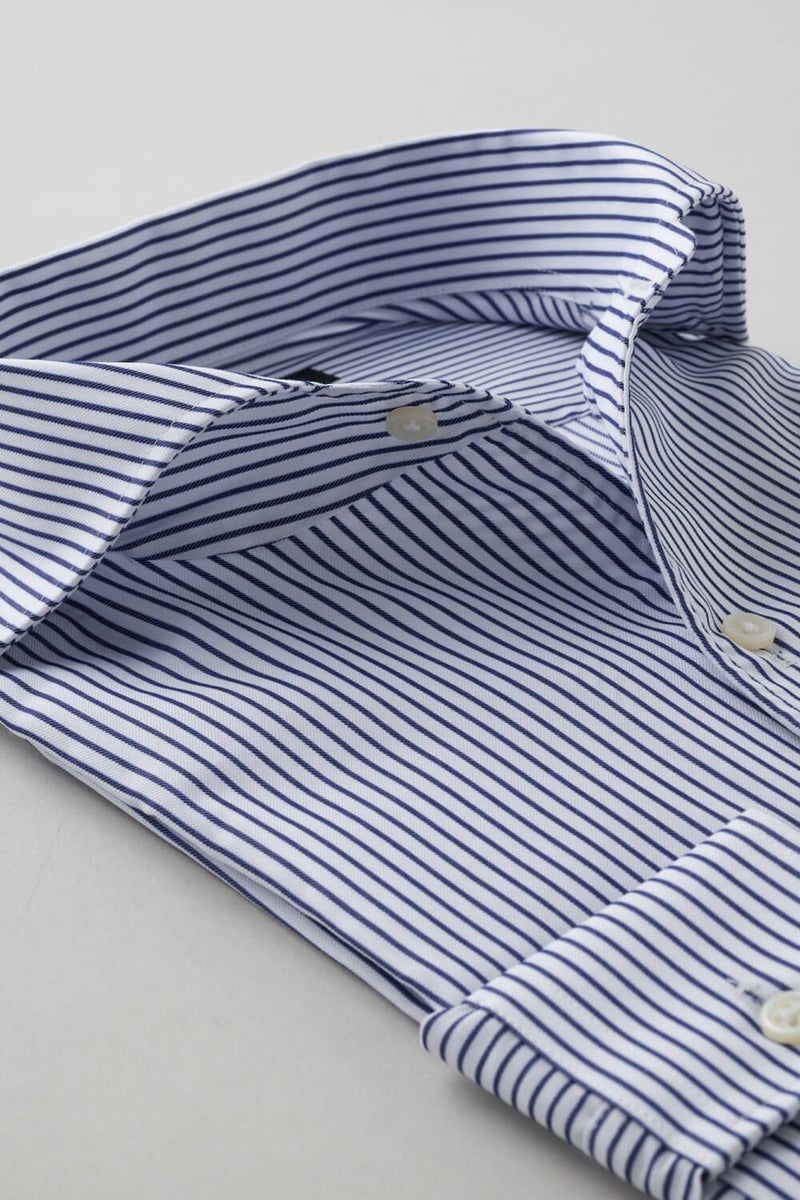 ワイシャツ 8045-X02E-NAVY-衿2