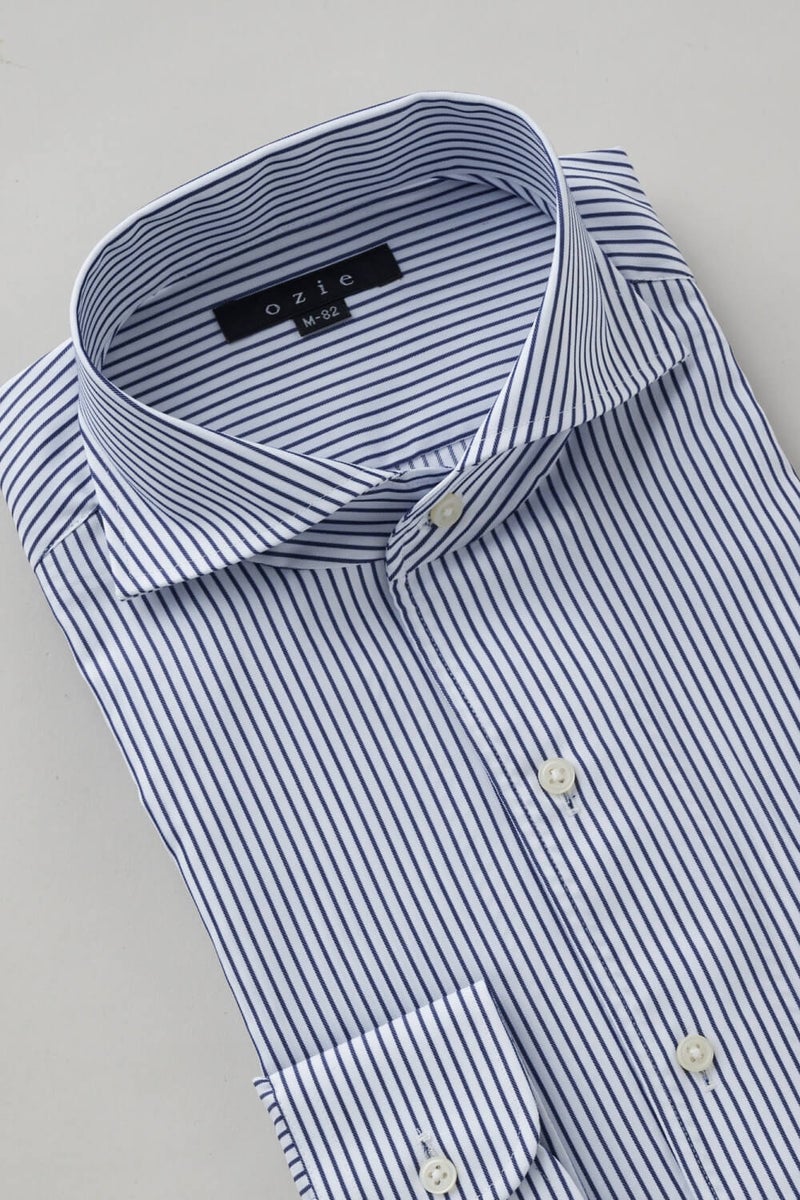 ワイシャツ 8045-X02E-NAVY-衿3