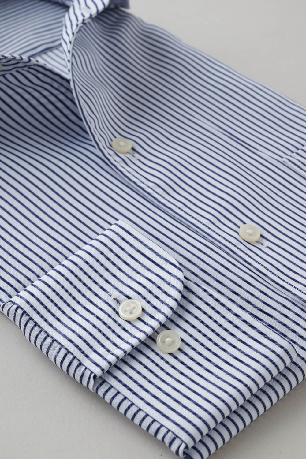 ワイシャツ 8045-X02E-NAVY-カフス