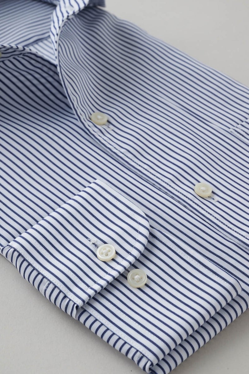 ワイシャツ 8045-X02E-NAVY-カフス