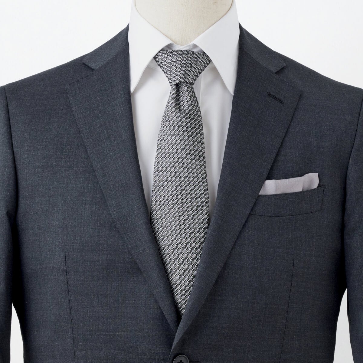 ネクタイ NF-B-004-SILVER-コーディネート