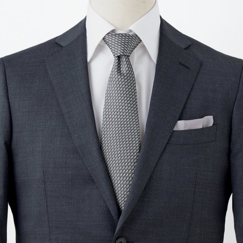 ネクタイ NF-B-004-SILVER-コーディネート