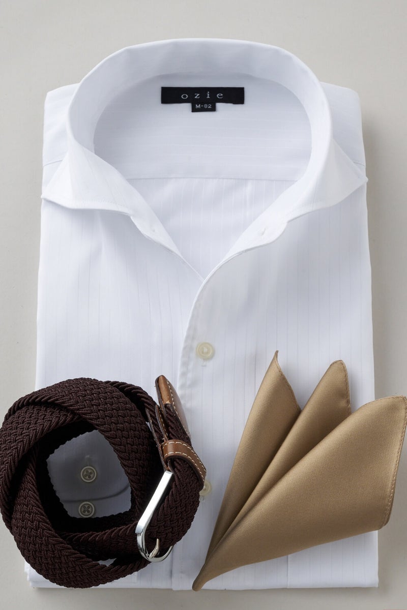 ワイシャツ 8045-X02A-WHITE-コーディネートイメージ