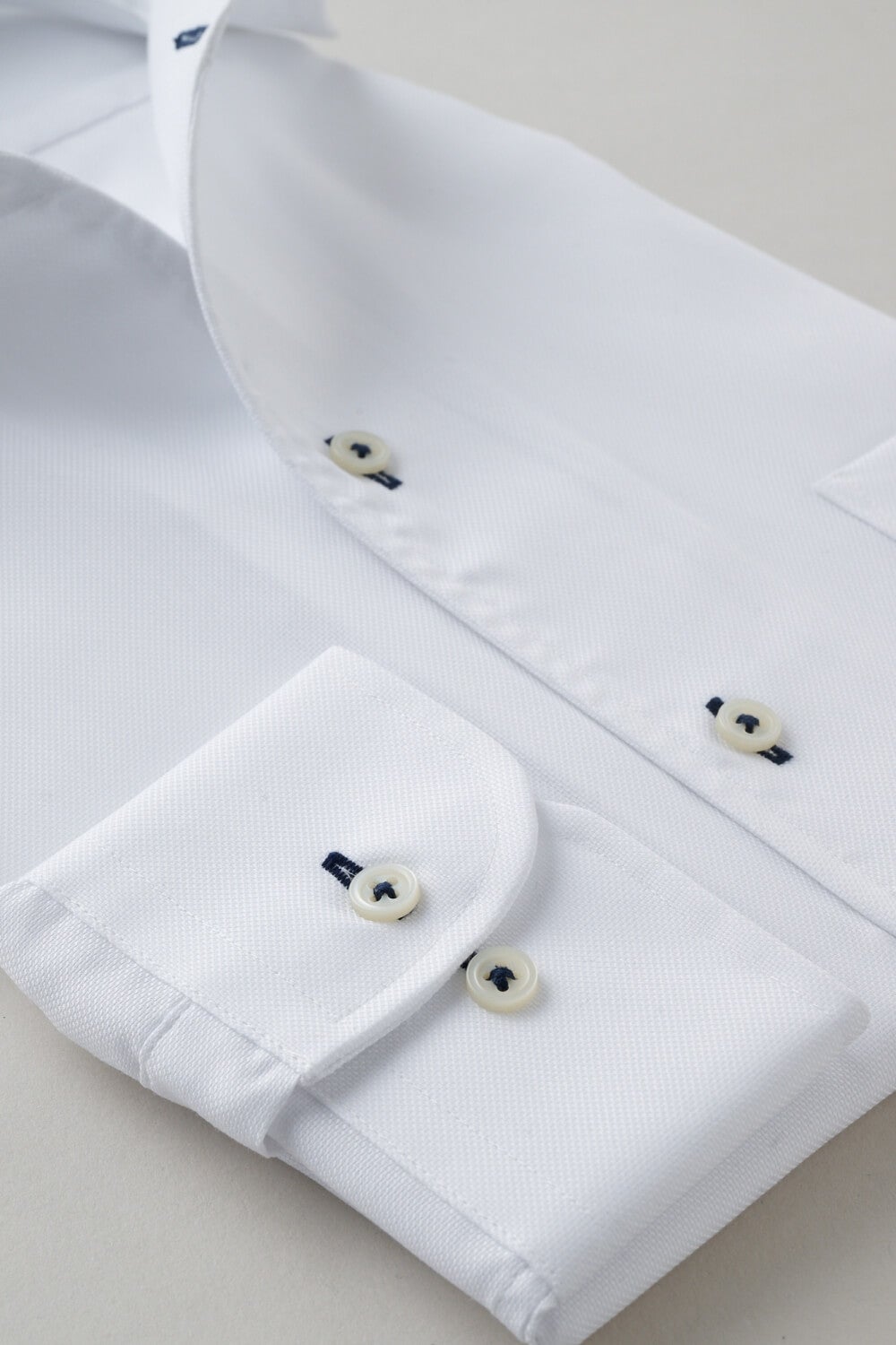 ワイシャツ 8045-X02B-WHITE-カフス