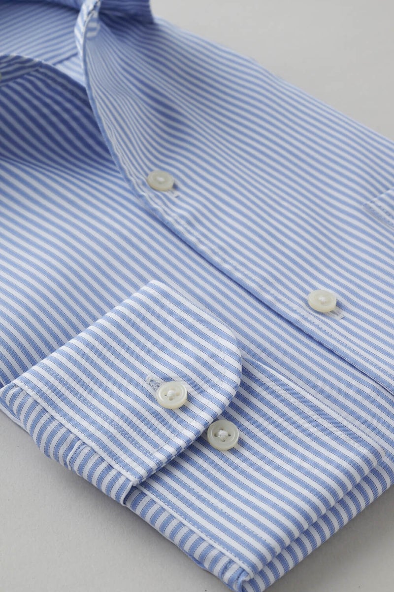 ワイシャツ 8045-X02F-BLUE-カフス