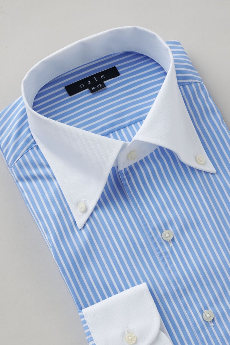 ワイシャツ 8051CL-X02A-BLUE-衿3