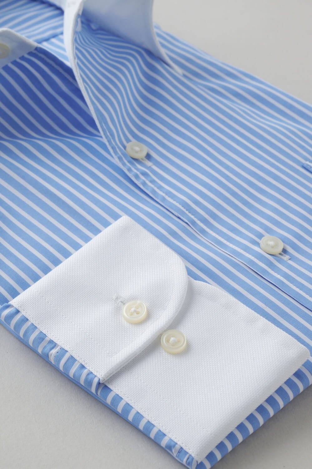 ワイシャツ 8051CL-X02A-BLUE-カフス