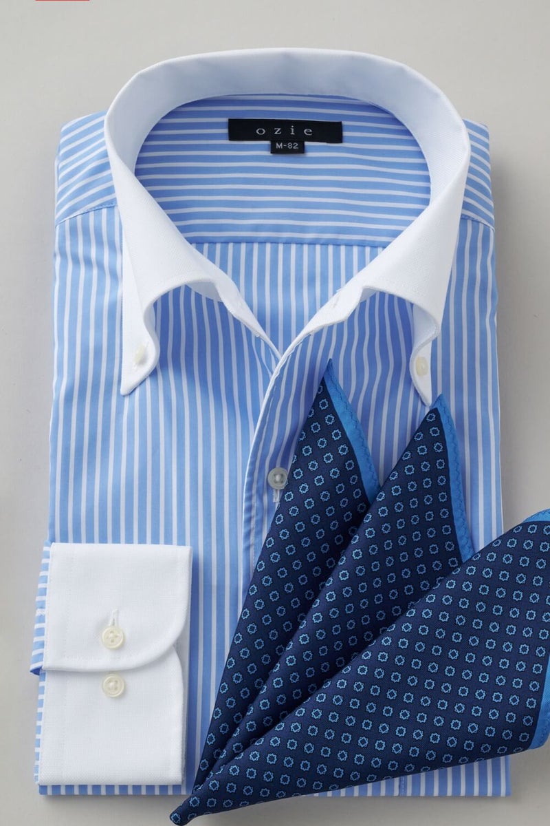 ワイシャツ 8051CL-X02A-BLUE-コーディネートイメージ