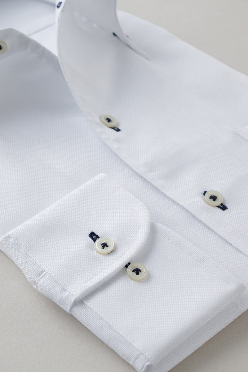 ワイシャツ 8051-X02B-WHITE-カフス
