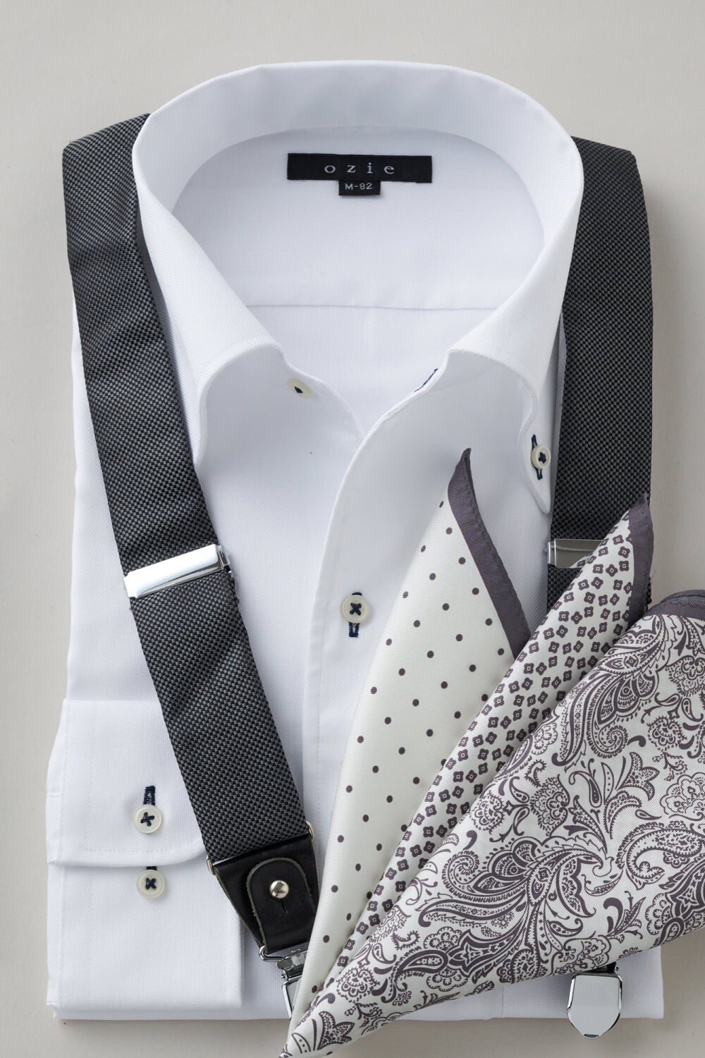 ワイシャツ 8051-X02B-WHITE-コーディネートイメージ