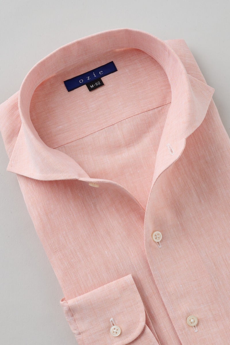 ワイシャツ 8045A-X03A-ORANGE-衿1