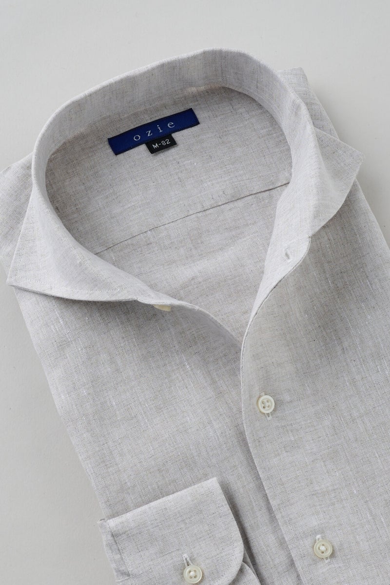 ワイシャツ 8045A-X03B-BEIGE-衿1