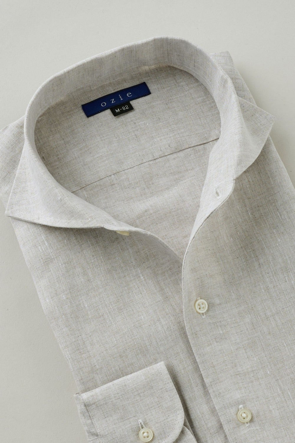 ワイシャツ 8045A-X03B-BEIGE-衿1