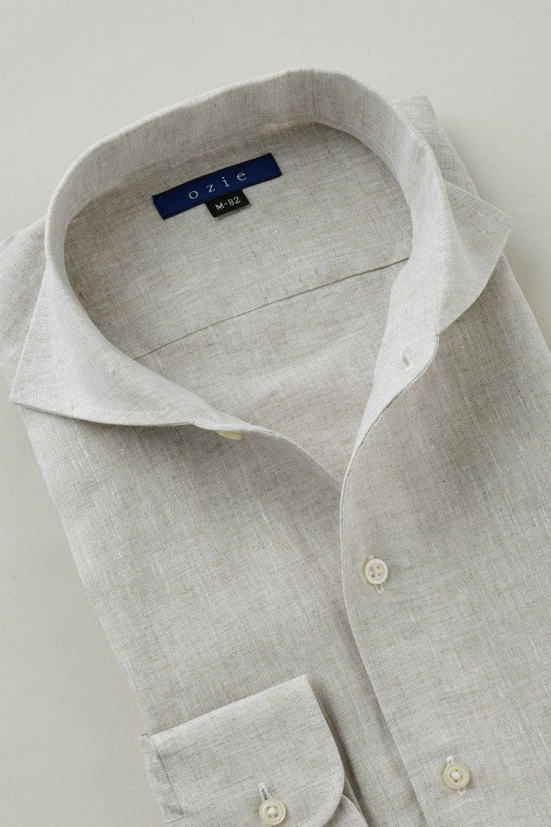 ワイシャツ 8045A-X03B-BEIGE-衿1