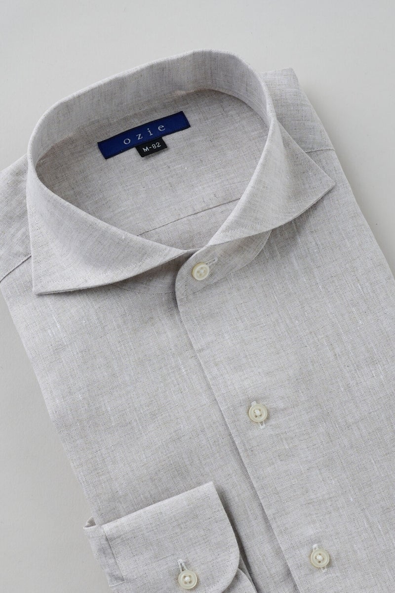 ワイシャツ 8045A-X03B-BEIGE-衿3