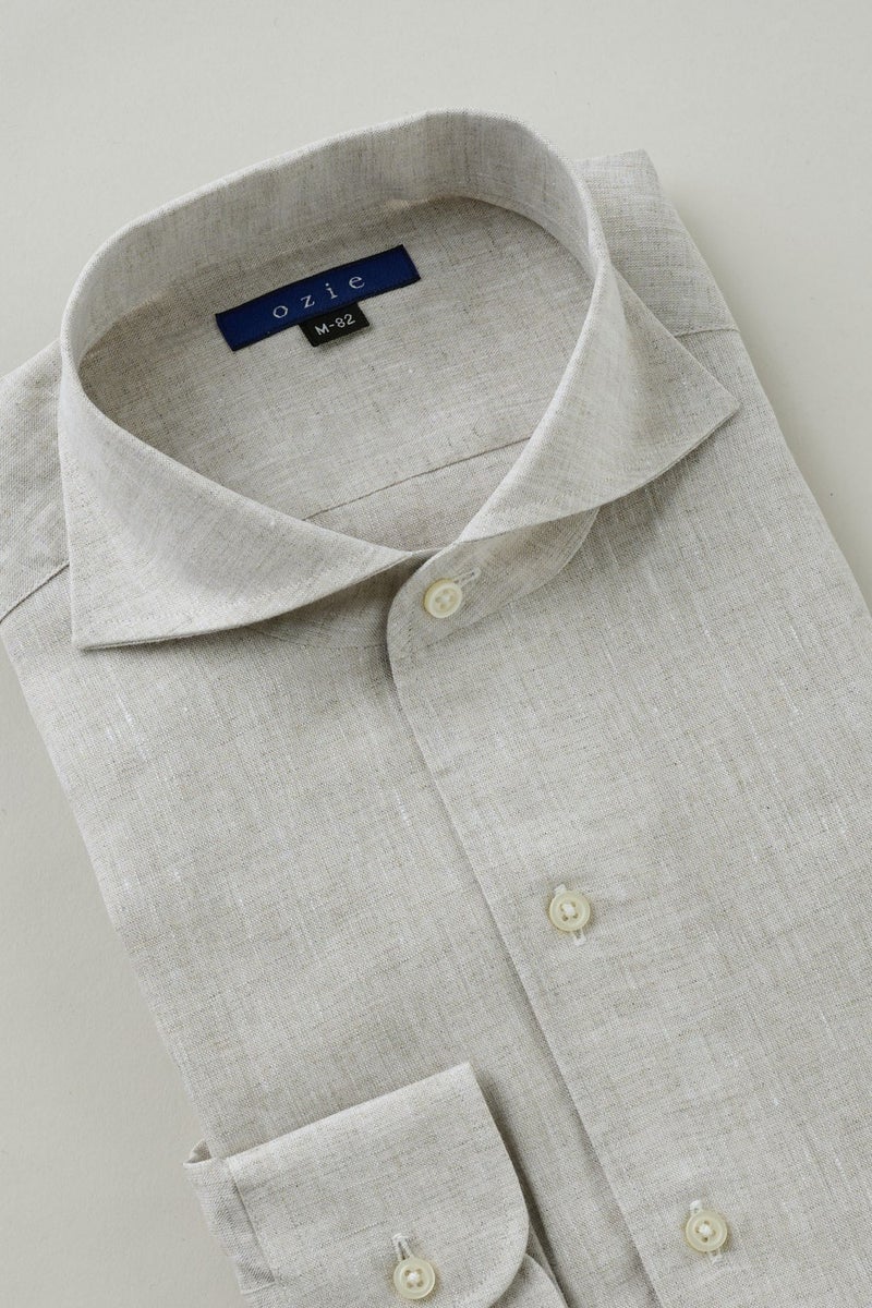 ワイシャツ 8045A-X03B-BEIGE-衿3
