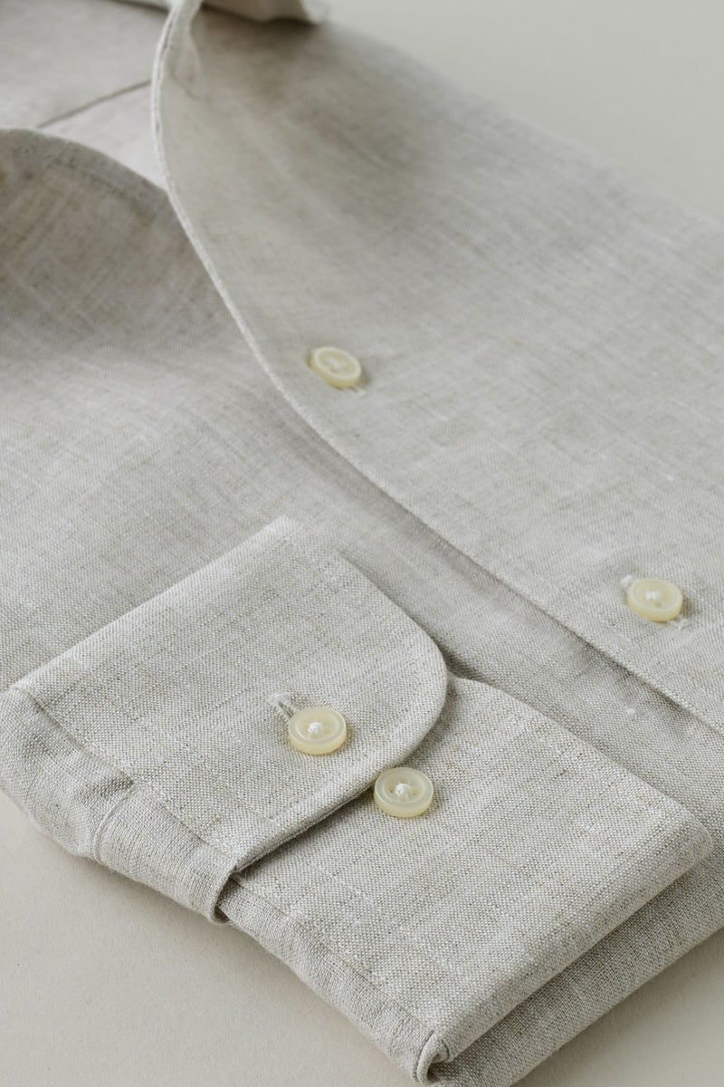 ワイシャツ 8045A-X03B-BEIGE-カフス