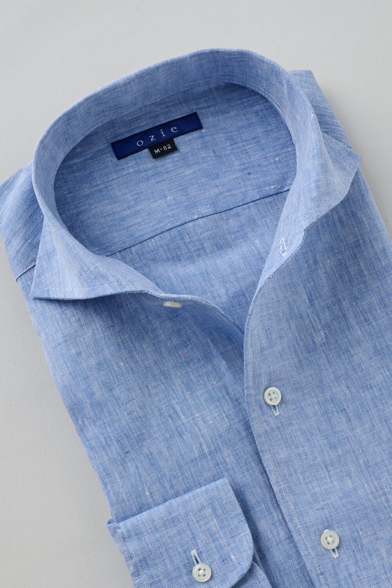 ワイシャツ 8045A-X03C-BLUE-衿1