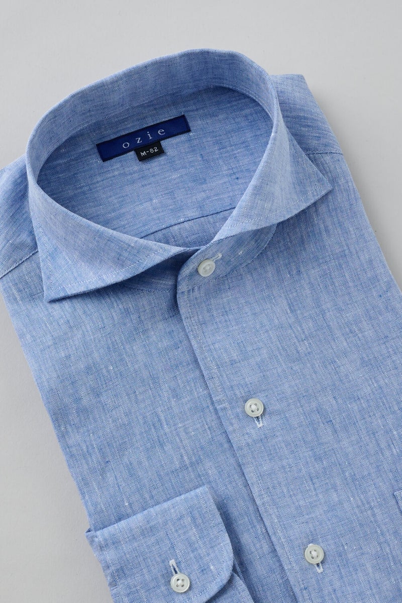 ワイシャツ 8045A-X03C-BLUE-衿3