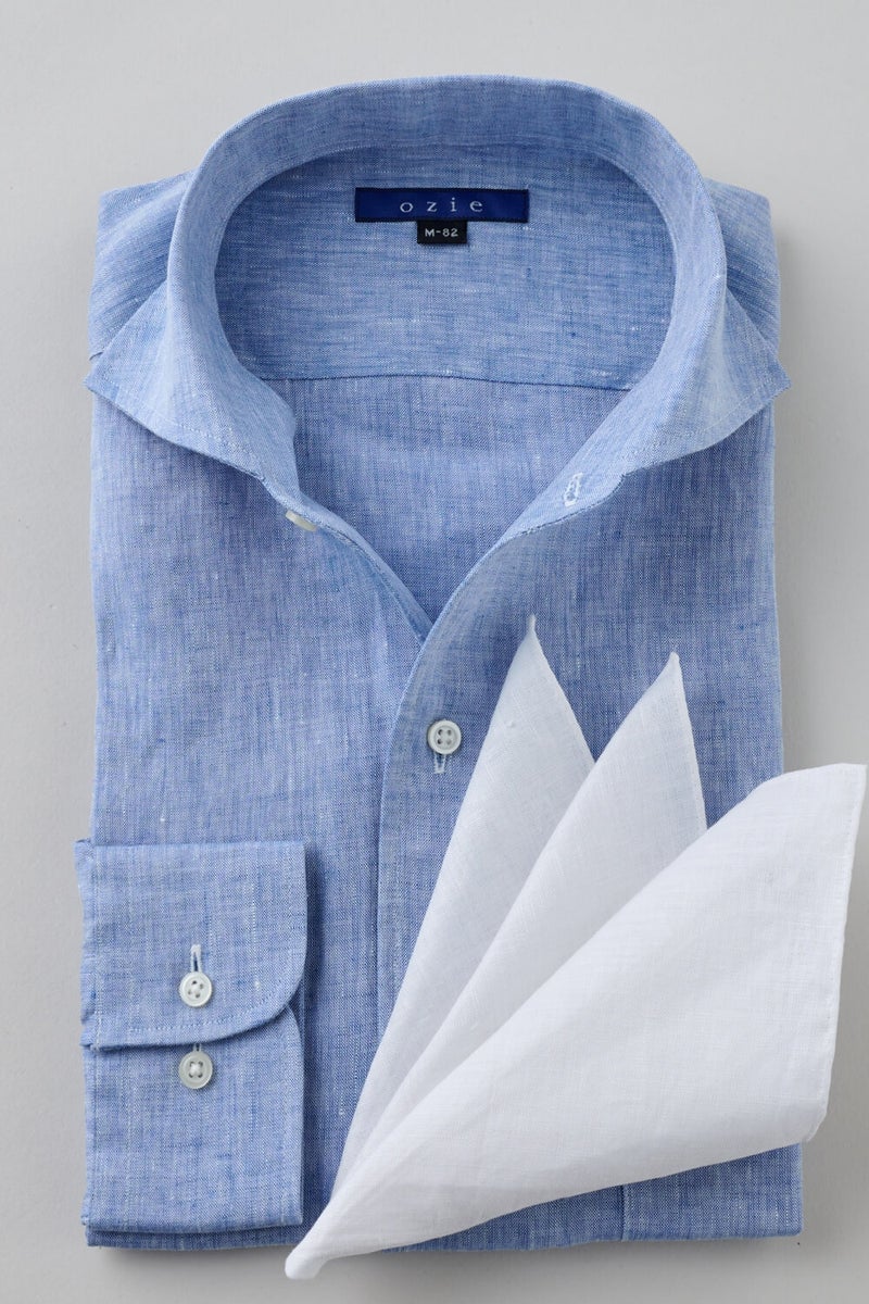 ワイシャツ 8045A-X03C-BLUE-コーディネートイメージ