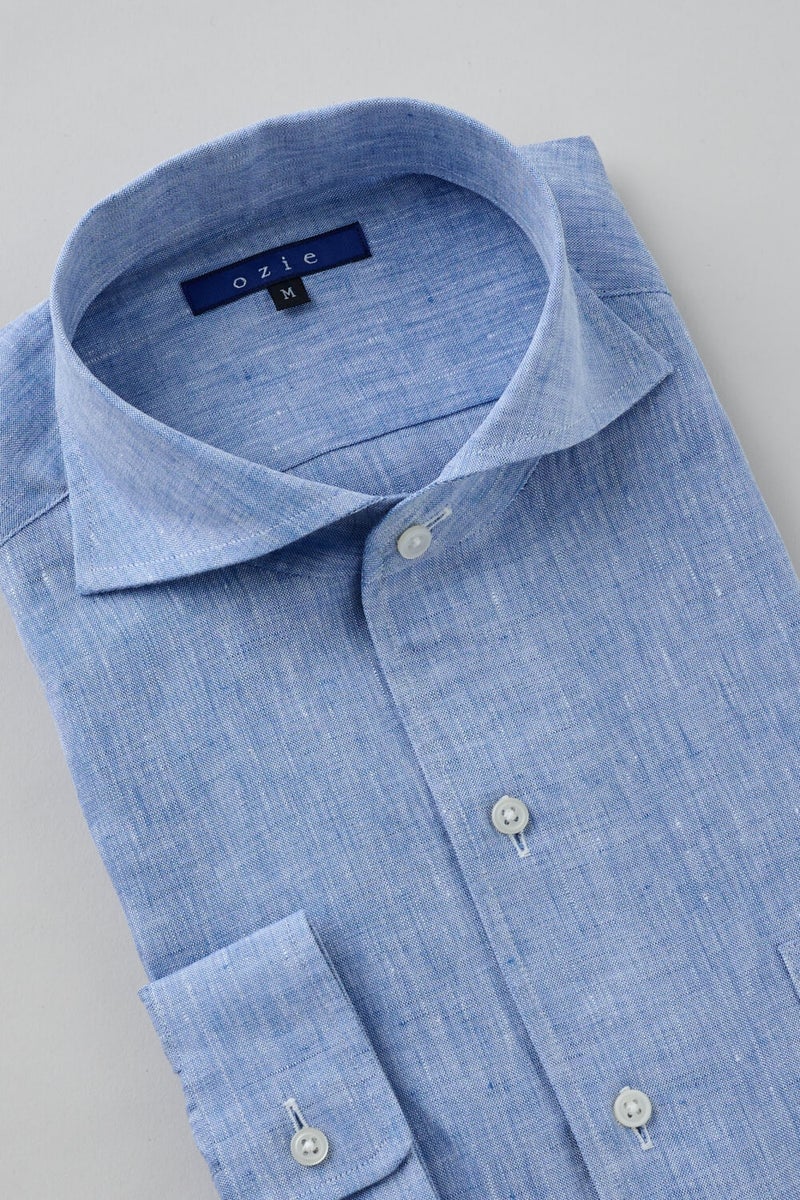 ワイシャツ 8045AHSS-X03A-BLUE-衿3