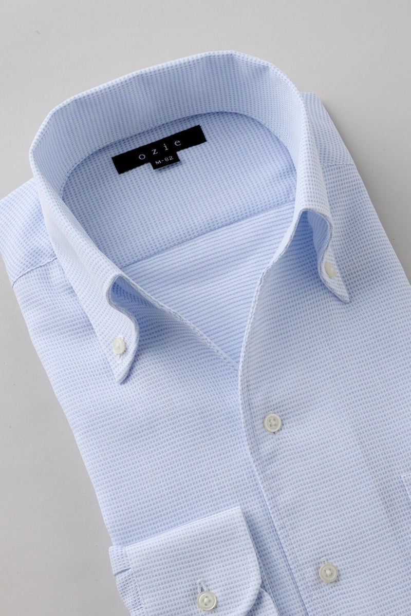 ワイシャツ 8044-X04A-SAX-衿2