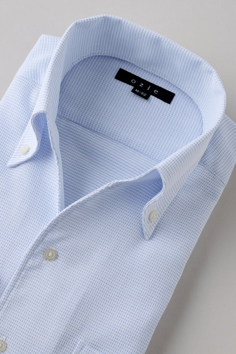 ワイシャツ 8044-X04A-SAX-衿3