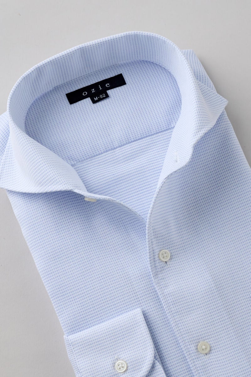 ワイシャツ 8045-X04A-SAX-衿1