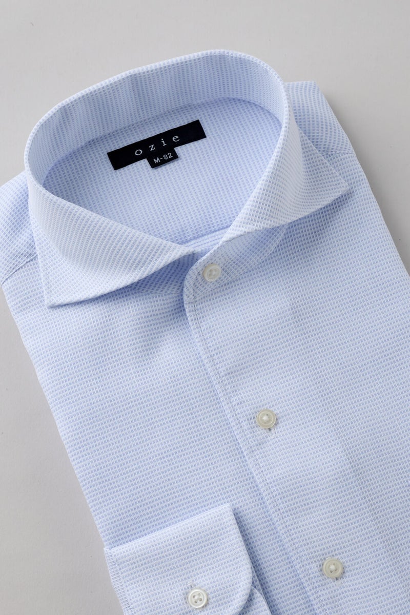 ワイシャツ 8045-X04A-SAX-衿3
