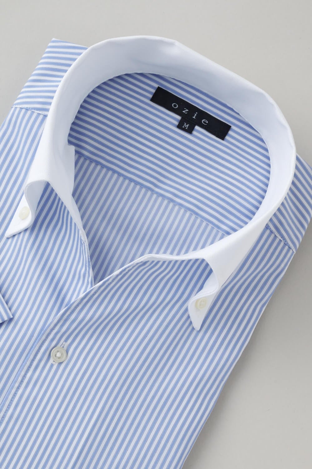 ワイシャツ・カッターシャツ・半袖 8044SSCL-X04A-SAX-衿3