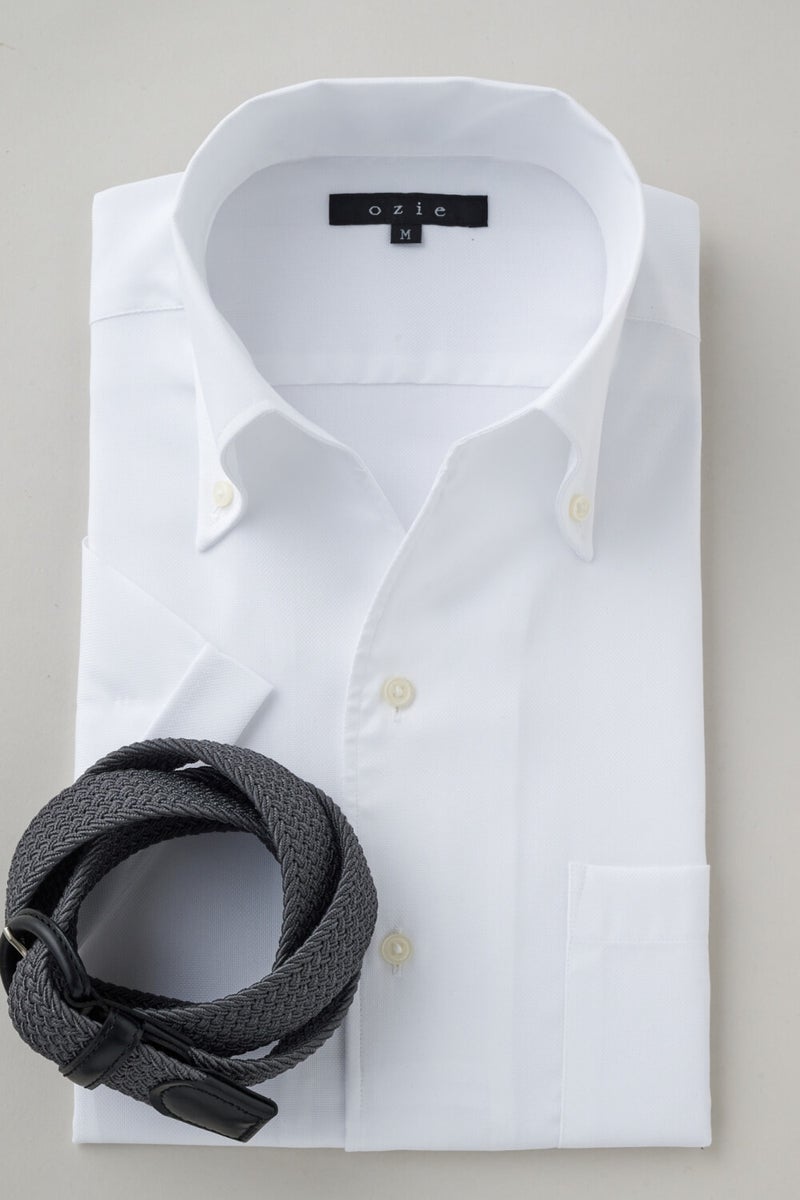 ワイシャツ・カッターシャツ・半袖 8044SS-X04A-WHITE-コーディネート