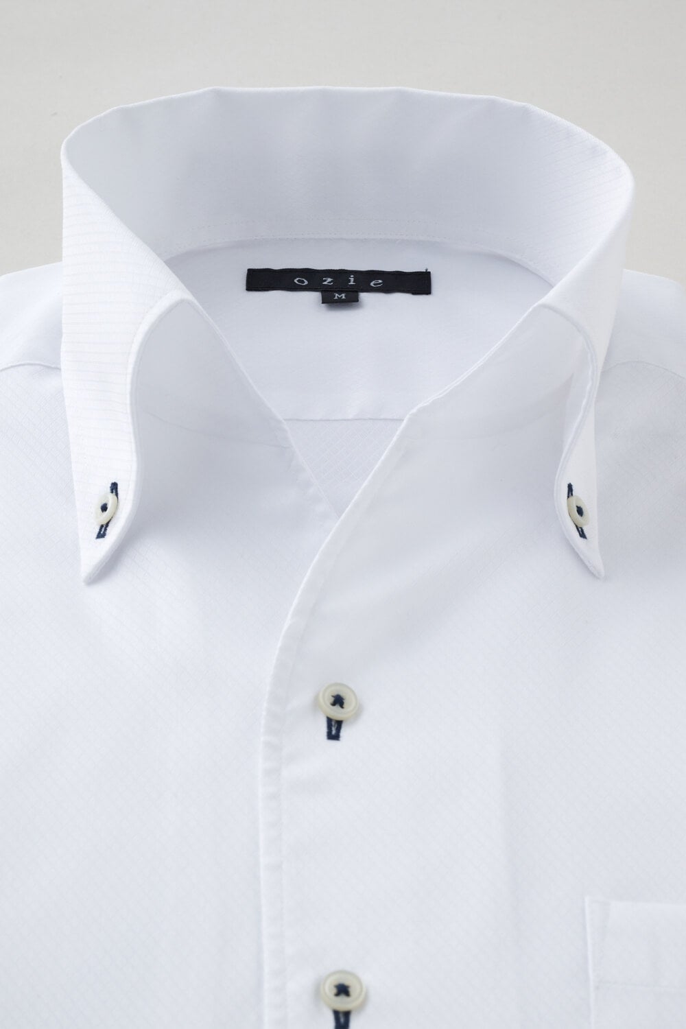 ワイシャツ・カッターシャツ・半袖 8044SS-X04B-WHITE-衿1