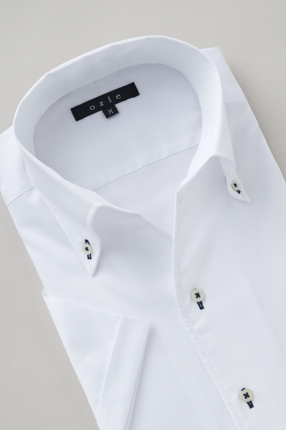 ワイシャツ・カッターシャツ・半袖 8044SS-X04B-WHITE-衿2