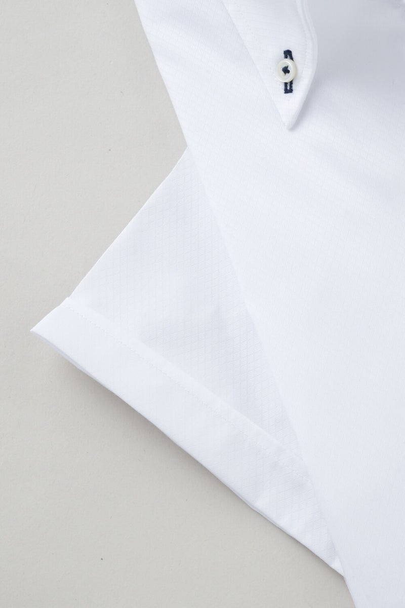 ワイシャツ・カッターシャツ・半袖 8044SS-X04B-WHITE-カフス