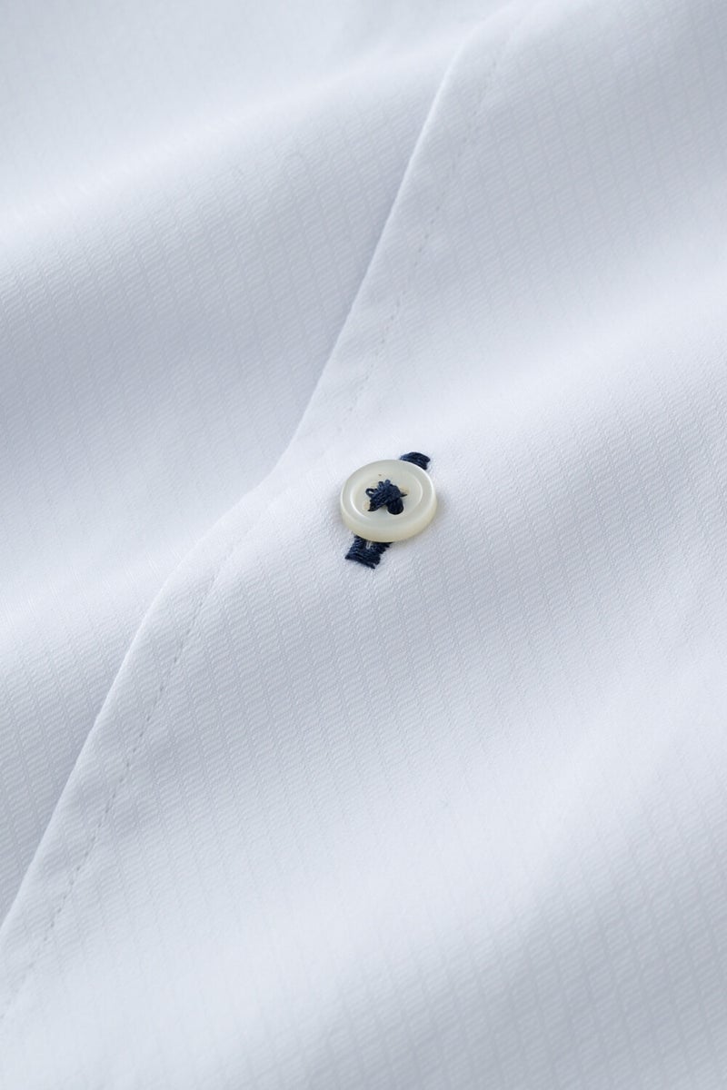 ワイシャツ・カッターシャツ・半袖 8044SS-X04B-WHITE-生地