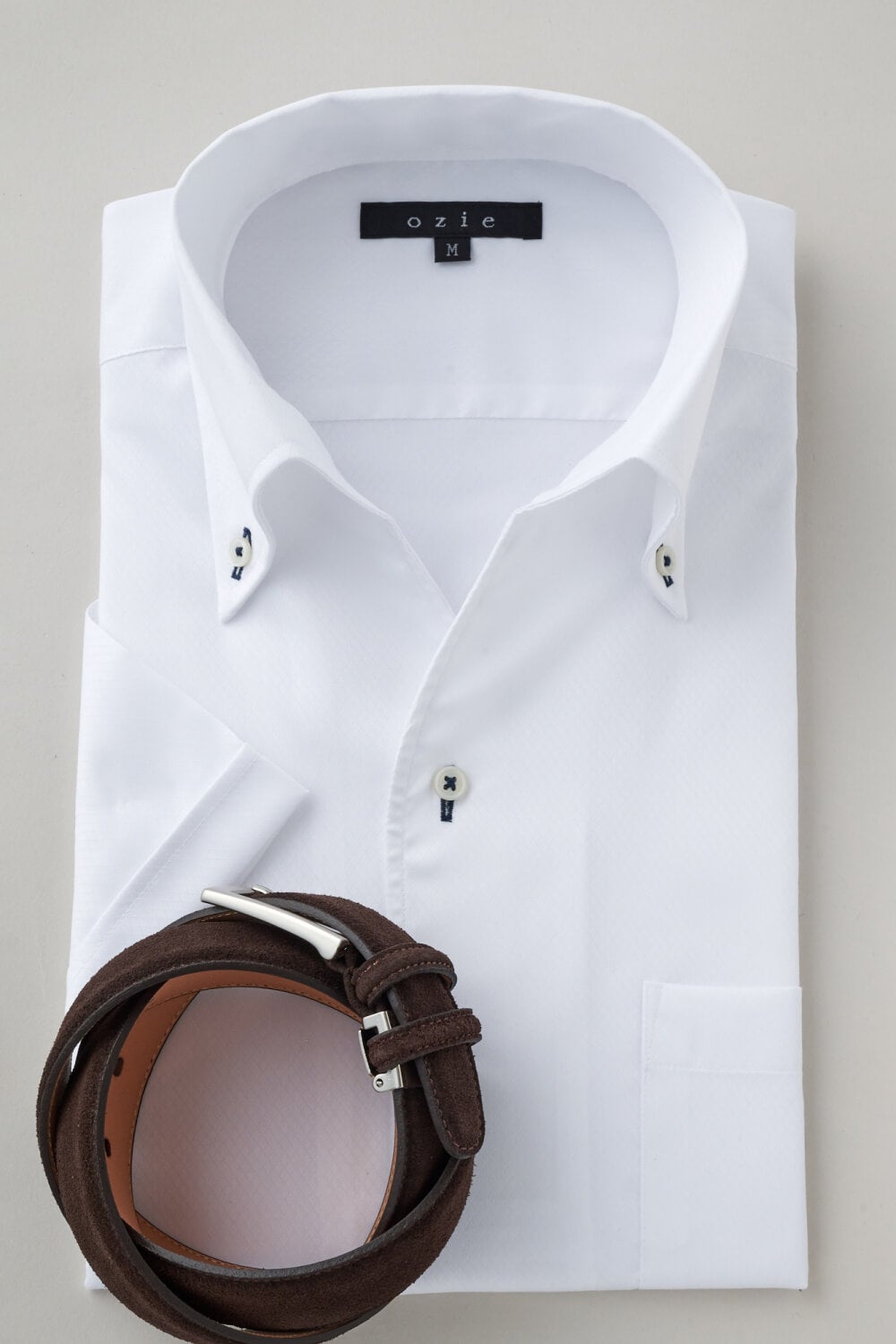 ワイシャツ・カッターシャツ・半袖 8044SS-X04B-WHITE-コーディネート