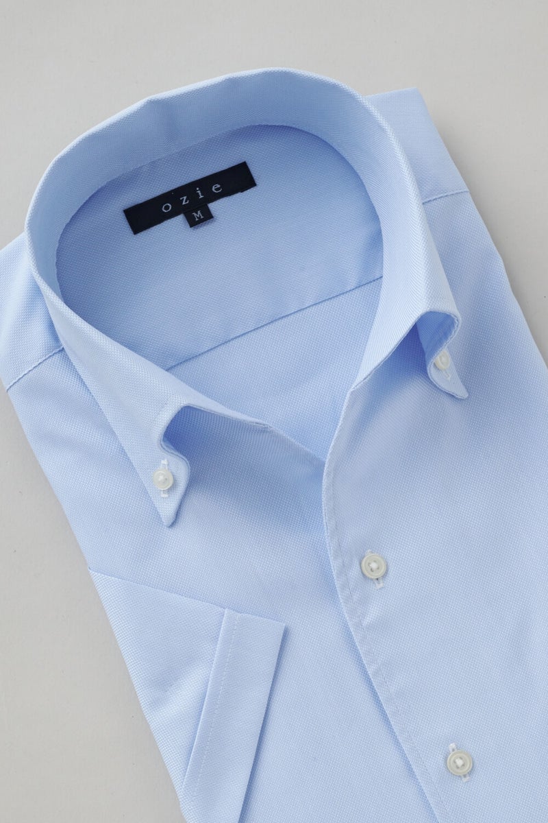 ワイシャツ・カッターシャツ・半袖 8044SS-X04C-SAX-衿2