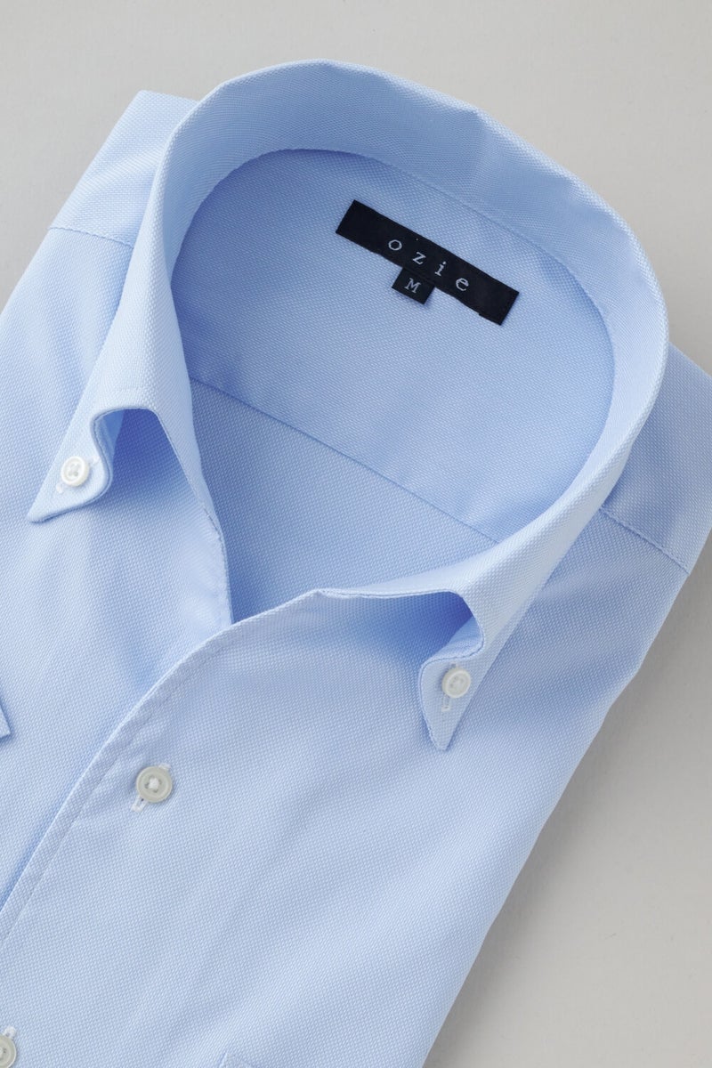 ワイシャツ・カッターシャツ・半袖 8044SS-X04C-SAX-衿3